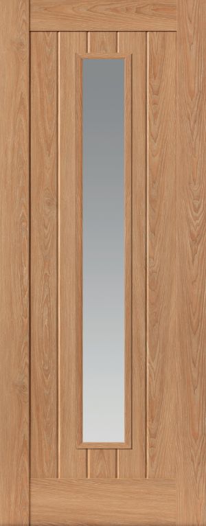 JB Kind Hudson Glazed Oak Coloured door 826 X 2040 x 40mm 